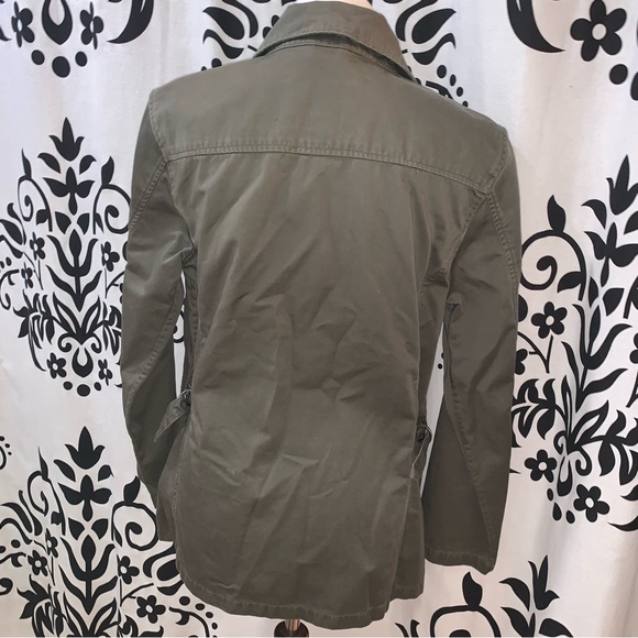 Eddie Bauer Womens Sz Small Olive Full Zip Lightweight Cinched Waist Jacket - Picture 3 of 7